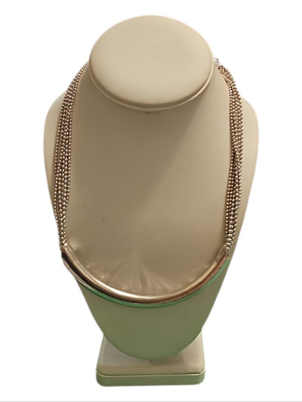Chico's Silver Multi-Strand Bar Necklace